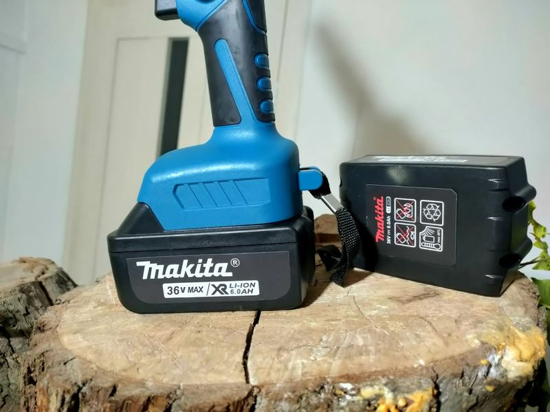 Акумуляторна ланцюгова міні пила Makita 36В 6 АЧ для обрізки дерев, розпилювання дров 1668276903 фото